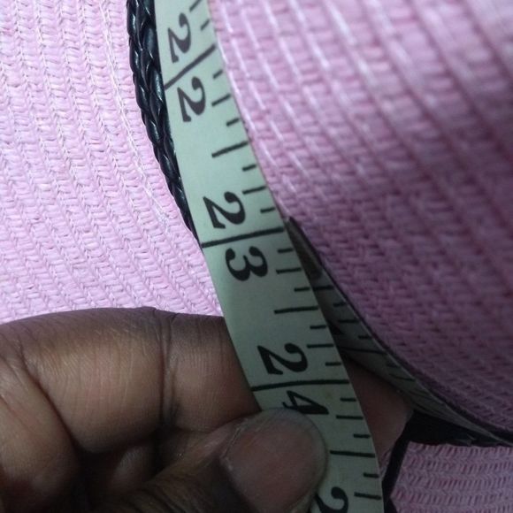 Wide Brim Summer Hat with Tassels Black New - Picture 5 of 5